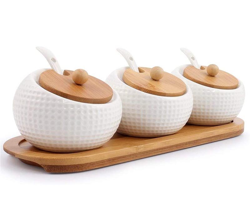 Bamboo Cap Holder Spot With Wooden Tray