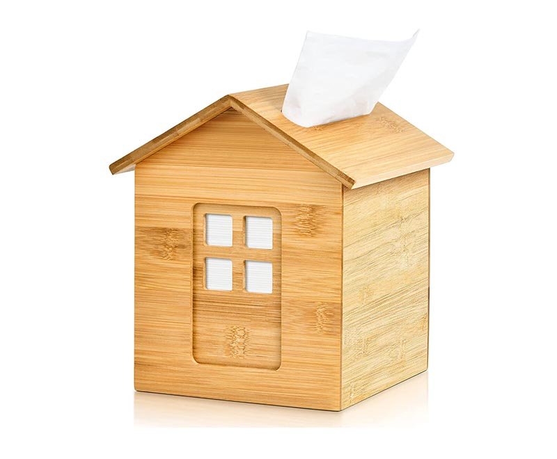 Bamboo Farmhouse Tissue Box Holder