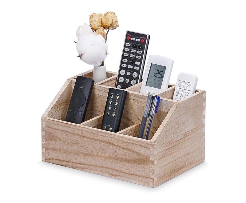 Wooden Remote Organizer