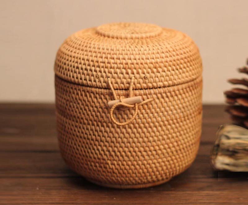 Handmade Tea Storage Box Basket Tea Cake Container