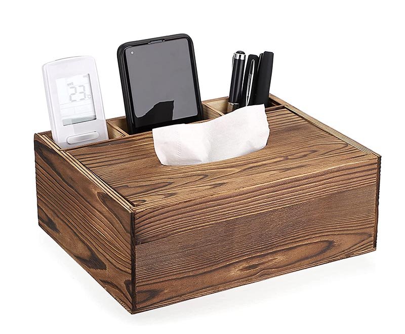 Wood Rectangular Tissue Box