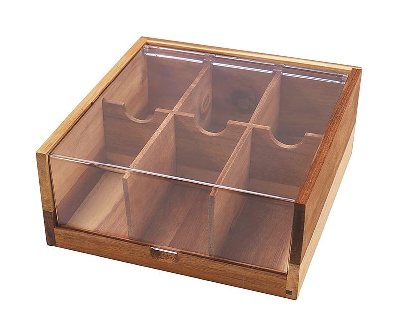 Wood Tea Bag Organizer