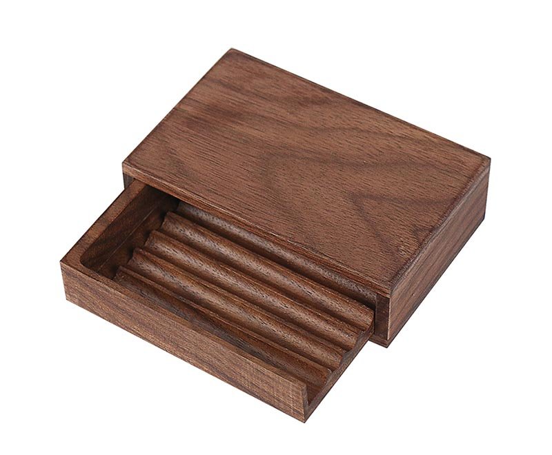 Wooden Cigarette Box Holder Pack Case