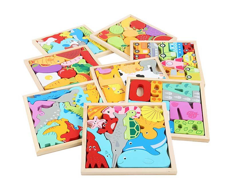 Wooden Jigsaw Animals Puzzles Toys