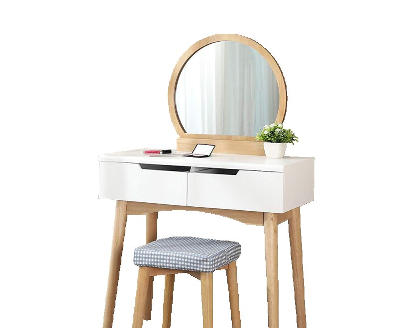 Dressing table with with a mirror
